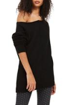 Women's Topshop Exposed Seam Sweater Us (fits Like 0) - Black