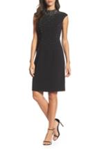 Women's Eliza J Embellished Sheath Dress - Black