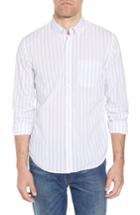 Men's Bonobos Summerweight Slim Fit Stripe Sport Shirt S - White