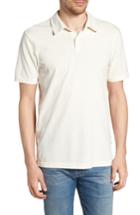 Men's James Perse Slim Fit Sueded Jersey Polo (xs) - Ivory