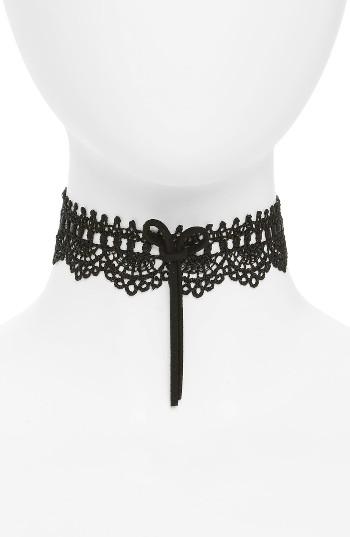 Women's Topshop Bow Lace Choker