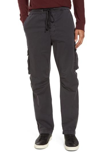 Men's James Perse Stretch Poplin Cargo Pants (s) - Grey