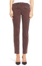 Women's Nydj Zip Pocket Skinny Chinos - Burgundy