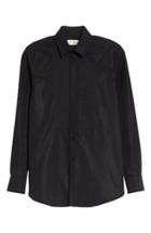 Women's Saint Laurent Cotton Tuxedo Shirt Us / 40 Fr - Black