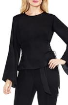 Women's Vince Camuto Bell Sleeve Side Lace-up Blouse - Black
