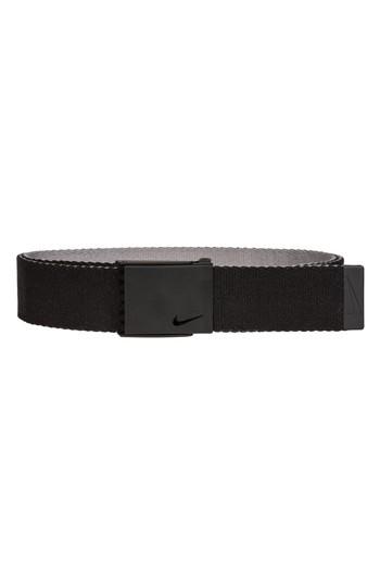 Men's Nike Essentials Reversible Webbed Belt, Size - Black/ Charcoal
