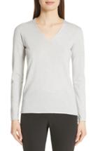 Women's Fabiana Filippi Sequin Merino Wool, Silk & Cashmere Blend Sweater Us / 42 It - Grey