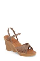 Women's Famolare Knotty Monkey Wedge Sandal M - Brown