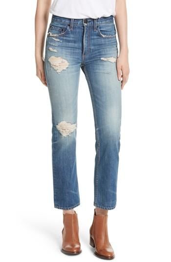 Women's Rag & Bone/jean High Waist Crop Straight Leg Jeans