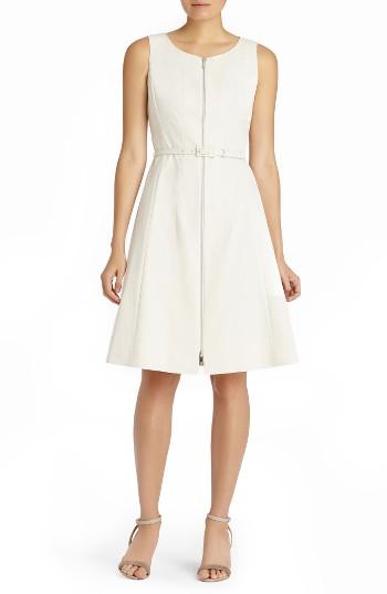 Women's Lafayette 148 New York Coralie Belted Fundamental Bi-stretch Dress