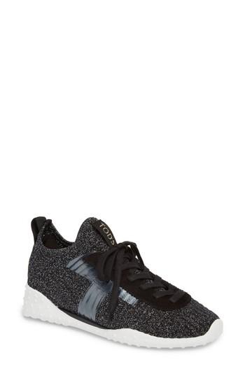 Women's Tod's Gommini Metallic Sock Sneaker Us / 36eu - Black
