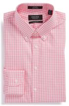 Men's Nordstrom Men's Shop Classic Fit Non-iron Gingham Dress Shirt .5 - 36 - Pink (online Only)
