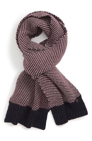 Men's Ted Baker London Diagonal Stripe Scarf, Size - Red