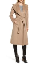 Women's Fleurette Loro Piana Wool Wrap Coat - Brown