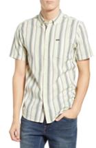 Men's Volcom Multitone Stripe Woven Shirt - Green
