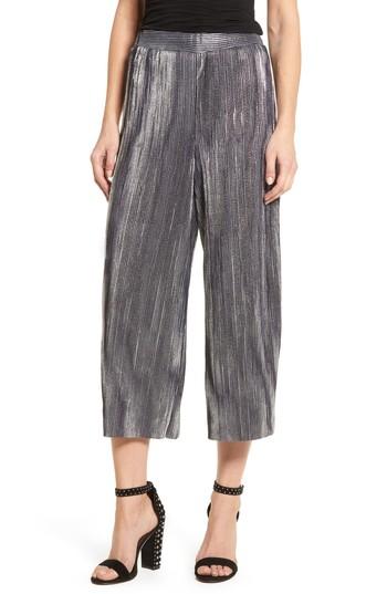 Women's Love, Fire Metallic Pleated Crop Pants - Metallic