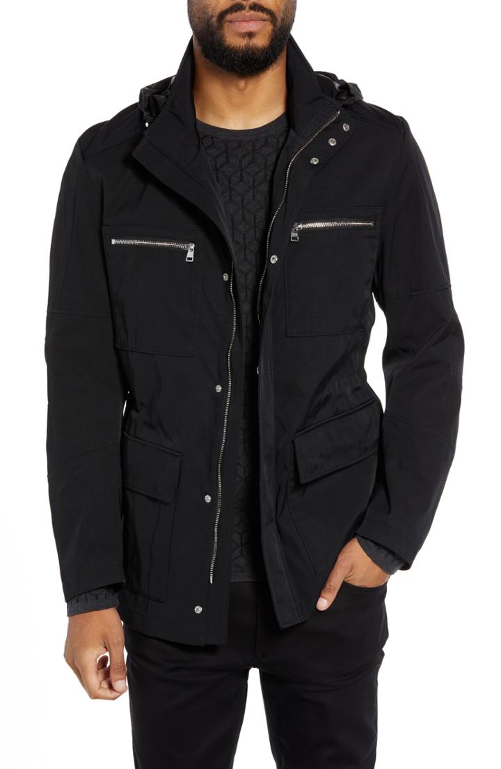 Men's Hugo Bingou Slim Fit Field Jakcet - Black