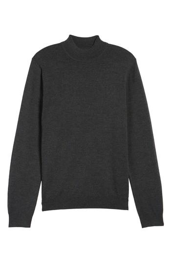 Men's Nordstrom Mock Neck Merino Wool Sweater, Size - Grey