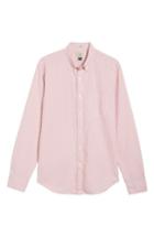 Men's J.crew Seersucker Sport Shirt, Size - Pink