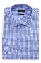 Men's Boss Marley Sharp Fit Check Dress Shirt R - Purple