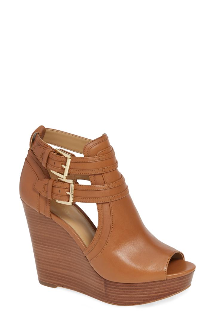 Women's Michael Michael Kors Blaze Wedge Sandal M - Brown