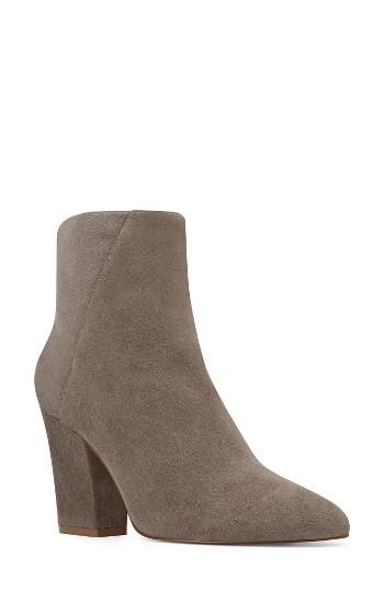 Women's Nine West Savitra Pointy Toe Bootie .5 M - Grey