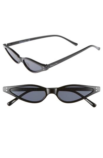 Women's Circus By Sam Edelman 54mm Small Funky Cat Eye Sunglasses - Black