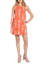 Women's Dee Elly Print Strappy Shift Dress - Coral