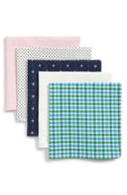 Men's 1901 5-pack Cotton Pocket Squares, Size - Pink