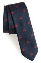 Men's Eleventy Paisley Silk Skinny Tie