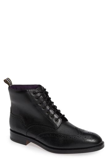 Men's Ted Baker London Twrens Wingtip Boot M - Black