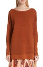 Women's Lafayette 148 New York Ribbed Tunic Sweater - Orange