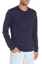 Men's Treasure & Bond Long Sleeve Slubbed Henley - Blue