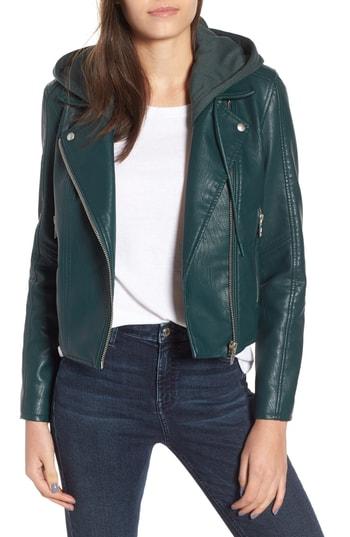 Women's Blanknyc Meant To Be Moto Jacket - Green
