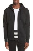 Men's Burberry Fentford Zip Fleece Hoodie - Black