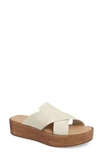 Women's Coconuts By Matisse Masters Cross Strap Platform Sandal M - White
