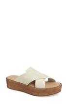 Women's Coconuts By Matisse Masters Cross Strap Platform Sandal M - White