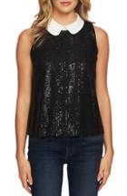 Women's Cece Sequin Sleeveless Blouse - Black