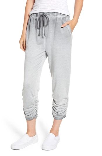Women's Bp. Ruched Knit Pants - Grey