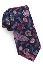 Men's Ted Baker London Alligator Floral Silk Tie
