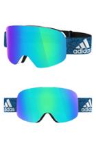 Women's Adidas Backland Spherical Mirrored Snowsports Goggles - Shiny White/ Blue