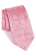 Men's Nordstrom Men's Shop Medallion Silk Tie, Size - Pink