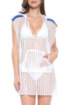 Women's Becca Refine Mesh Cover-up Hoodie - White
