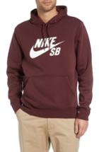 Men's Nike Sb Icon Essential Hoodie - Burgundy