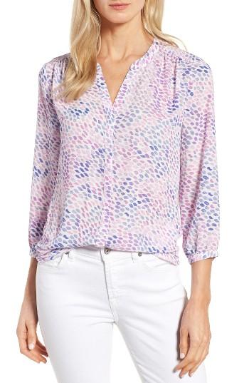 Women's Nydj Pleat Back Blouse - Purple
