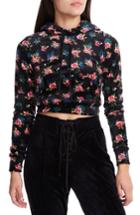 Women's Afrm Libson Braided Crop Hoodie - Black