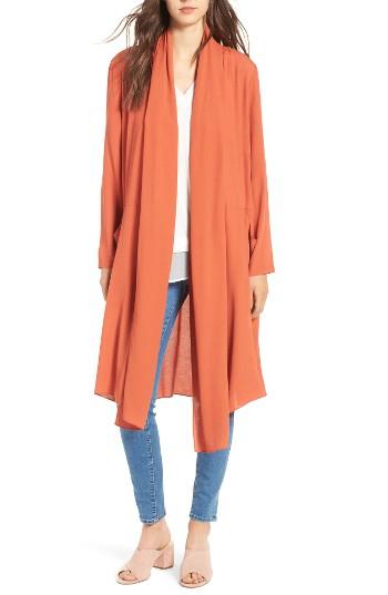 Women's Line & Dot Iglesia Shawl Collar Long Coat