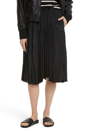 Women's Vince Pleated Skirt - Black