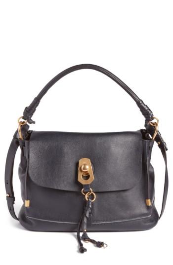Chloe Medium Owen Calfskin Leather Satchel - Blue