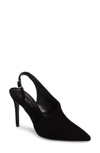 Women's Charles David Sass Asymmetrical Slingback Pump Eu - Black